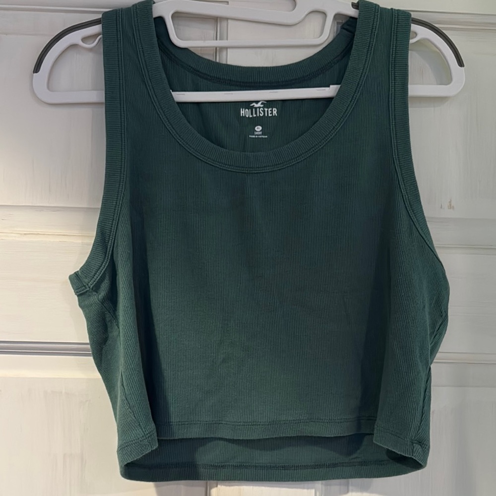 Hollister Women's Green Tank Top
